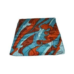 ANTOINE Women's ACCESSORY Scarf VINTAGE Blue Red 26” x 26”